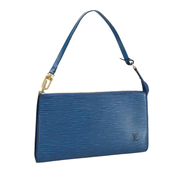 LOUIS VUITTON Epi Pochette Accessoires Pouch Vintage Blue M52985 LV Auth bs19703 - Picture 1 of 16